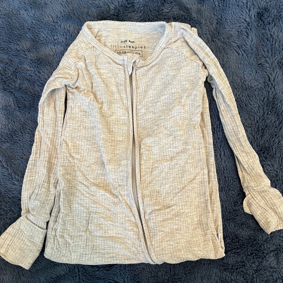 Heather stone ribbed zippy - Picture 2 of 3